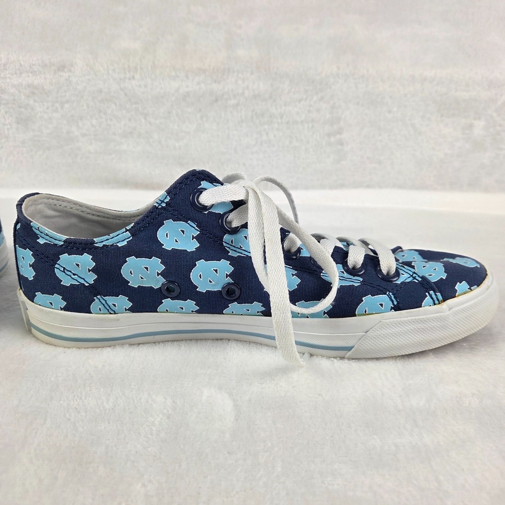 Row One UNC Tar Heels Sneakers Women's 7.5 Men's 6 Blue White Low Top Shoes - Picture 8 of 10